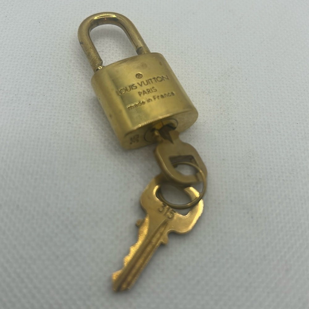 Louis Vuitton Lock and Key #315 with unbranded Multi Layer Gold Chain Necklace